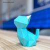 ORIGAMIPLANET 3D Origami Craft Kit Moonlit Cat Paper Home Paper 3D Paper Handmade Home DIY Craft Set for Gift for Adults and Kids Ages - Kitten,