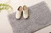 IKEHIKO Entryway Mat, Soft and Fluffy Shag, Gray, Rectangular, Approx. 45 X 75cm, Non-Slip, Mixed, Natural, Solid, High-Density, #1311480134901