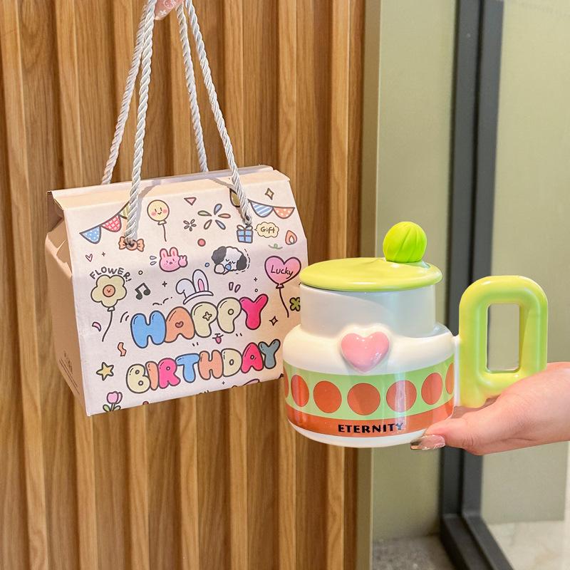 Creative Cute Love Cup for Girls’ Birthday Gifts for Children’s Best Friends with Small Gifts Practical Souvenir Gift Box
