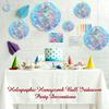 6PCS Christmas Iridescent Honeycomb Ball Hanging Ornaments DIY Party Ornaments Backdrop Wedding Birthday Xmas Party Decorations