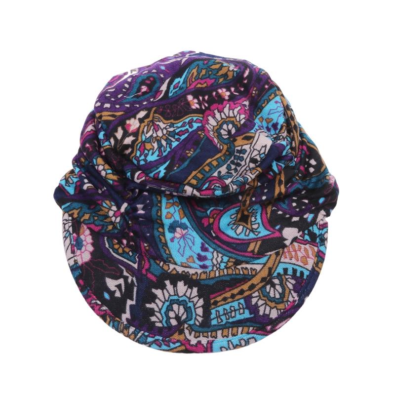 New Short Brimmed Fragmented Flower Hat Versatile Soft Brimmed Ethnic Style Duck Tongue Hat Autumn And Winter Warm Hat