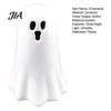 Modern Ceramic Craft Hollow Ghost Night Light, Cute Halloween LED Glow Table Lamp Lamp, White Ceramics Figurine for Holiday Party Decoration Light
