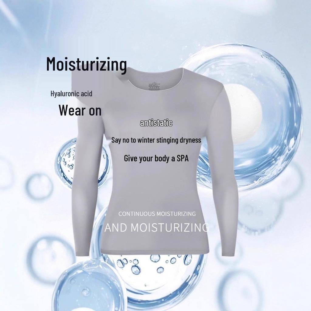 Men's Hyaluronic Acid Moisturizing Warm Base Layer Set - Long Sleeve Top & Pants for Autumn