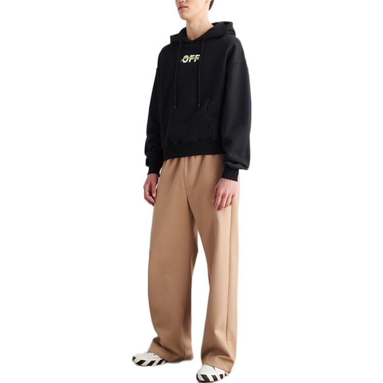 Off-White Industrial Over Hoodie Black/White Men Tops OMBB037F22FLE0081001