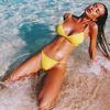 Women's Swimsuit Solid Color Triangle Bag Sexy Bikini Side Tie Two-Piece Swimsuit Beachwear Bathing Suits