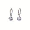 Fashion Sparkle Cubic Zirconia Earrings for Women , Light Simple Hoops , Environmentally Friendly Titanium Alloy Earring