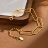 Women's Bracelets 18k PVD Gold Plated Stainless Steel Chain Minimalist Bracelet Waterproof Jewelry