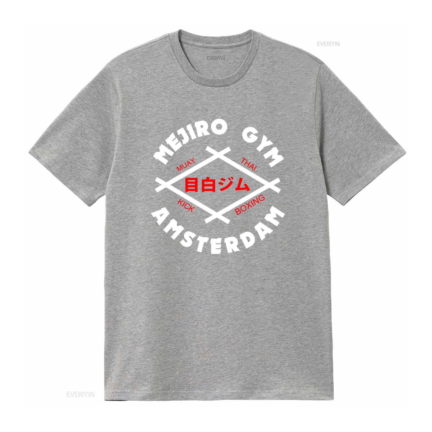 ZheXiong TEE Mejiro Gym Amsterdam Nederlandse Kickboksen Muay Thai Rob Kaman Peter Aerts T-shirt vintage Gewassen streetwear Unisex Comfortabel L