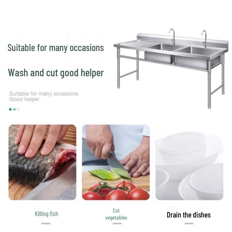 Thickened Stainless Steel Kitchen Sink with Platform