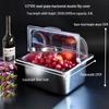Youde Stainless Steel Food Tray with Transparent Dust Cover