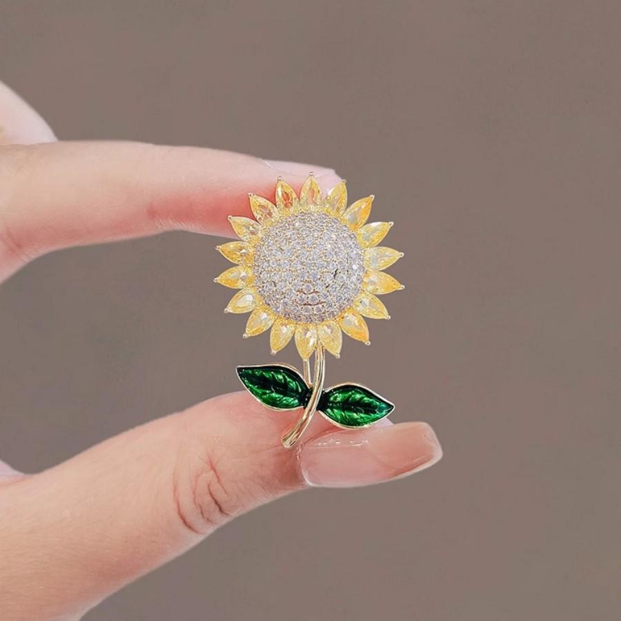Matte Gold Pearl Wheat Ear Corsage Brooch for Women - High-End Versatile Pin with Anti-Exposure Design