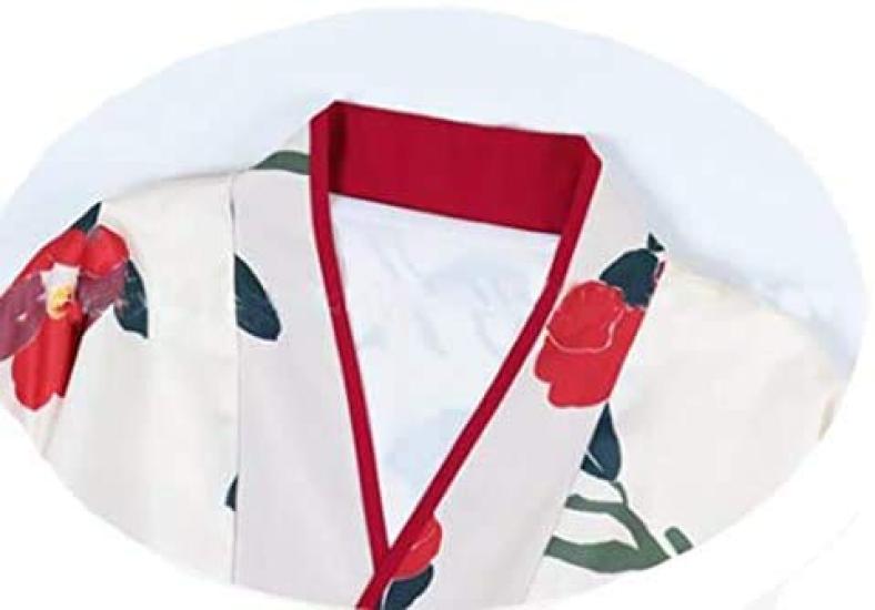 Taisho Roman Hakama Japanische Kleidung Kimono Hanfu Cosplay Ethnisches Kostüm Langes Kamelienmuster [Lady Lazy] Damen (Rot, L)