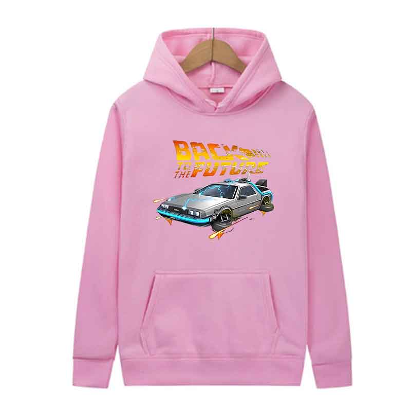 Back To The Future Retro DeLorean Auto Print Hoodie Langarm Oberteile Herren Lässig Streetwear Pullover Frühling Herbst Unisex Kleidung