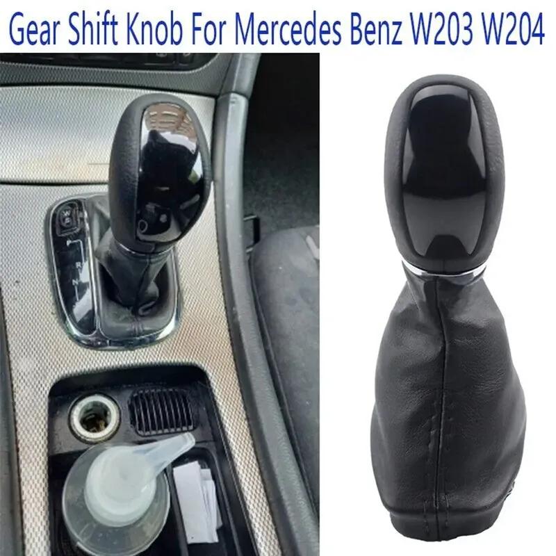 Black Automatic Gear Shift Knob With Gaitor Boot Fit For Mercedes For Benz W203 W204 Automatic Transmission Car Accessories