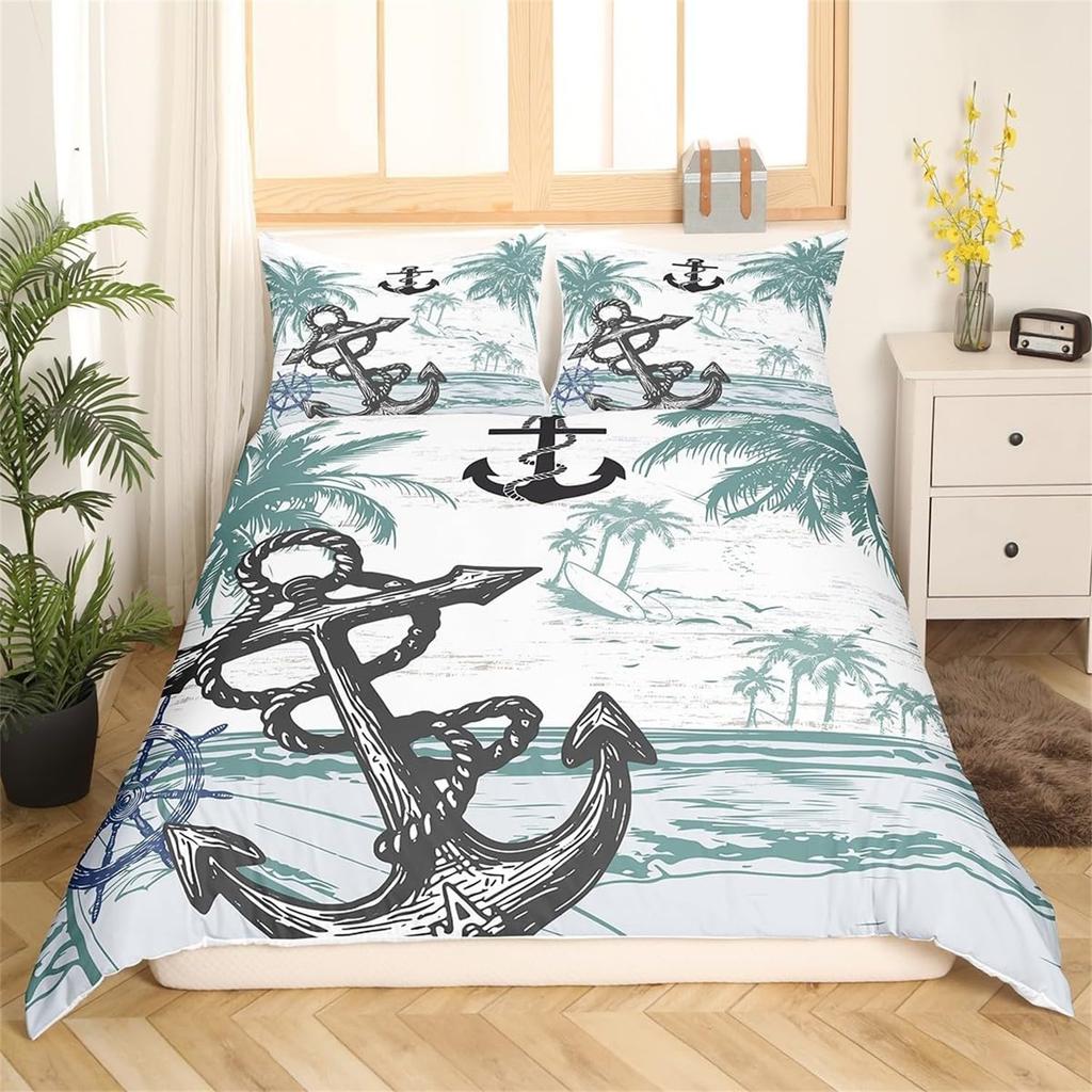 Coconut Collection Duvet Cover Set For Kids Teens Quilt Covers Lightweight Down Room Decor Queen Size 2 Pillowcase 1 Duvet Cover