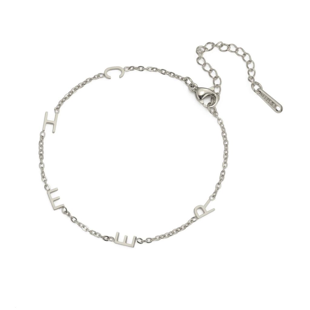 Lemegeton Customized Initial Bracelet with Symbol A-Z Letters Bracelets Stainless Steel Jewelry for Mom Girls Personalized Gifts
