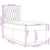 Box Spring Bed with Mattress Taupe 100 x 200 cm Fabric