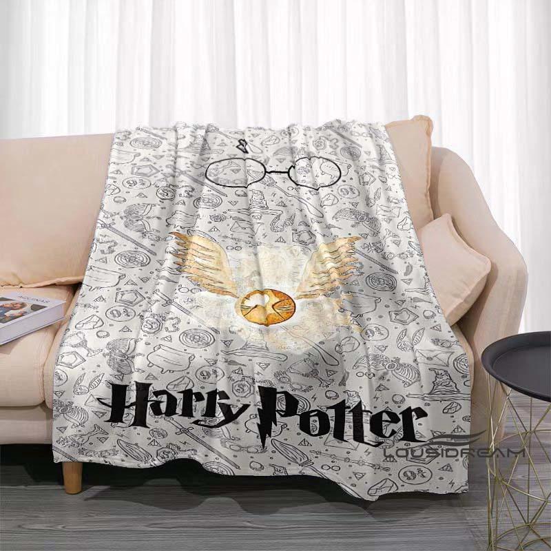 Fantasy-Abenteuerfilm-Thema 3D-gedruckte Decke Harry Potter Warm Gemütlich Flanell-Überwurf Geeignet für Schlafzimmer Sofas Betten