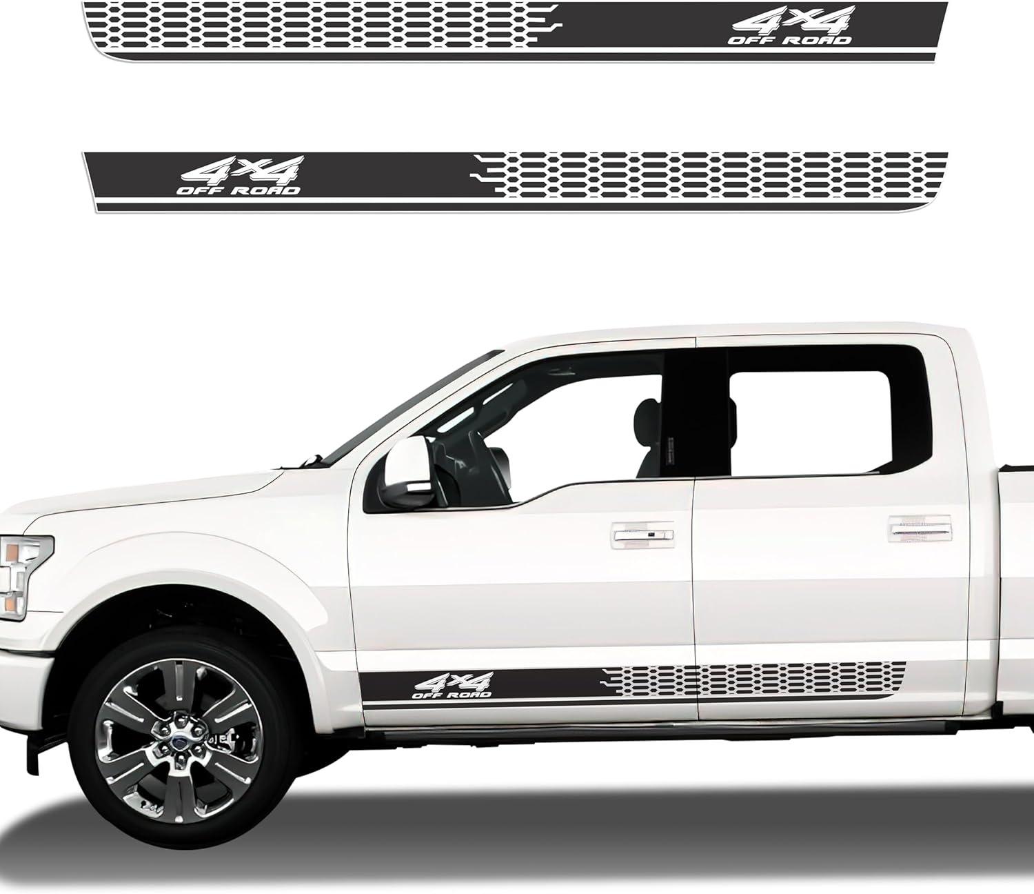 4x4 Off-Road Side Skirt Decals – Waterproof, Sun-Protected, Durable Car Door Stickers чёрный