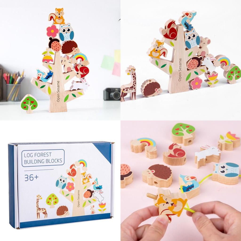 Wooden Balance Toy For Kids With Shape Matching And Parentchild Interaction