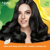 Nisha Creme Haarfarbe Naturschwarz 20ml+20g x 1 Ohne Ammoniak Mit Sonnenblume Avocado Henna Für 100 Prozent Grauabdeckung Packung mit 6