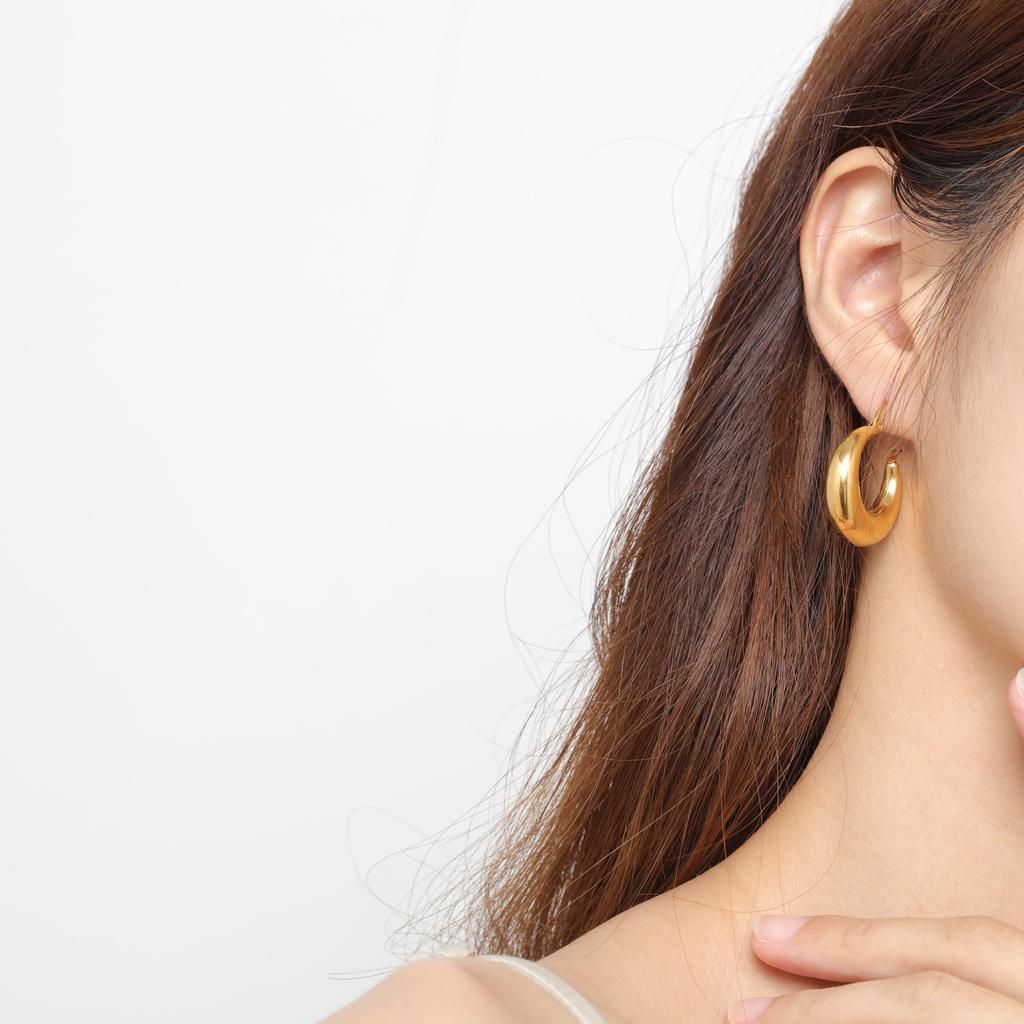 OPK Fashion Hollow Stainless Steel Earrings Golden Earrings Girl