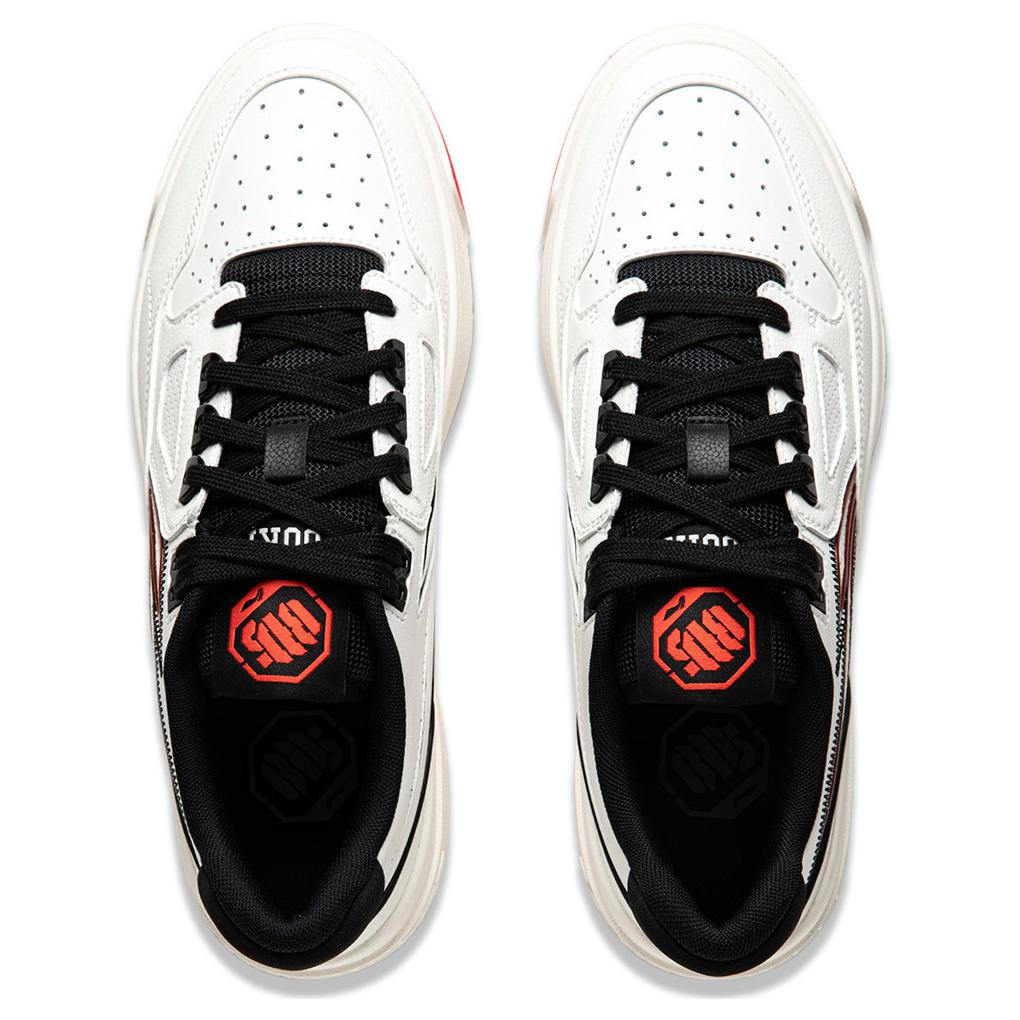 Li Ning Rookie Comfortable Versatile Rebound Non-Slip Shock Absorbing Durable Lightweight Low-Top Skate Shoes Men Sneakers White Red ABCU009-1