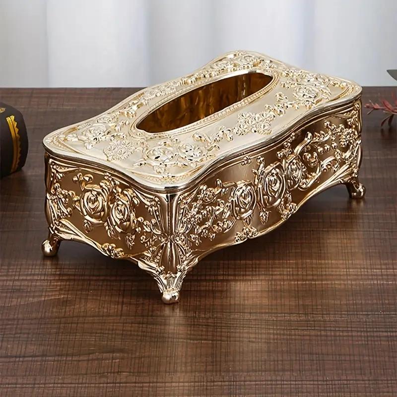1PC European Style Tissue Box High-end El Restaurant Kitchen Napkin Extraction Box Household Tissue Storage Box