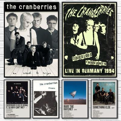 C-CranBeRries Band Album Cover Poster Sticky Wall Art Printing Waterproof Home Living Bed Room Bar Hallway Aesthetic Decor
