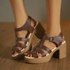Summer New Women's Casual Fashion Sandals with Thick Heel, Wedge, Platform, Fish Mouth and High Heel