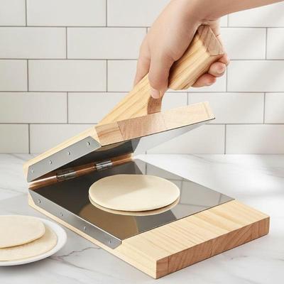 Prensa de Madeira para Massa de Pastel Prensador de Tortilla Feito à Mão Molde para Assar Pastelaria para Cozinha Necessidades de Cozimento e Assar