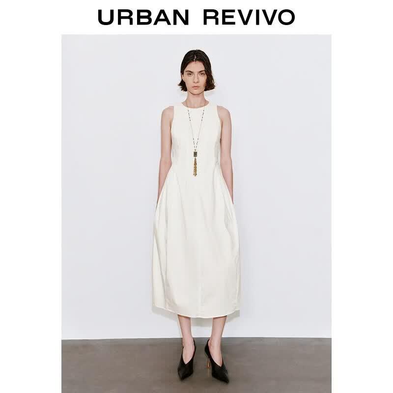 UR Women s Sleeveless Round Neck Cutout Back Dress XS