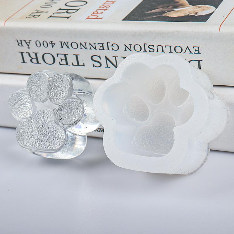 1 Pcs Cat Paw Print Molds Silicone Cat Paw Mold Paw Print Silicone Baking Pan Single Chocolate Soap Candle Tray Mold Maker