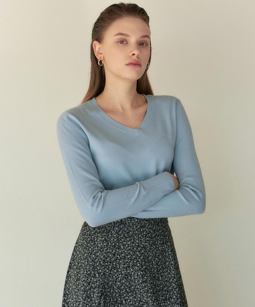 Nigaennikol [Essential] Soft V Neck Knit_7 Color (B Type)