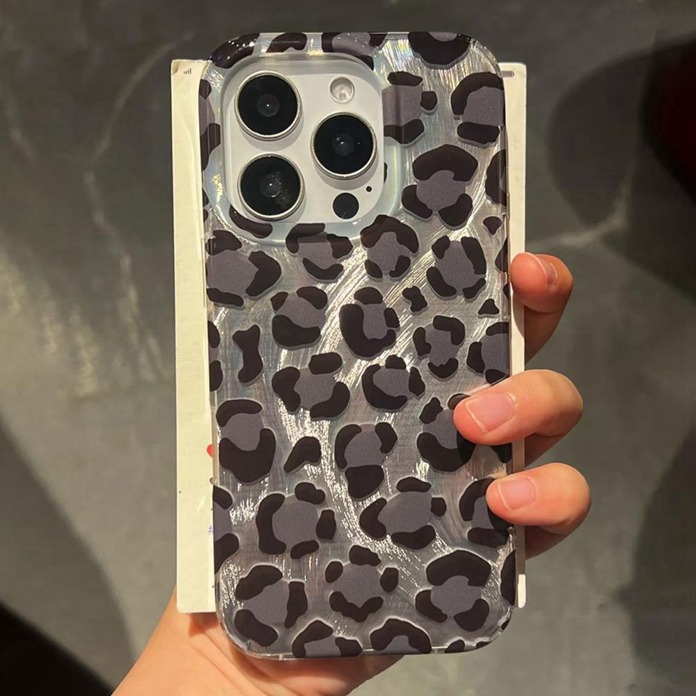 Vintage Black Leopard Feather Texture Phone Case for iphone 16 15 14 7 8 Plus 13 11 12 Pro Max X XS XR SE 2022 2020 16e Cover