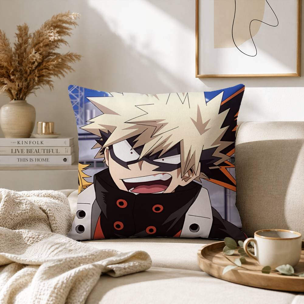 Katsuki Bakugo Pillow Case for Sofa Living Room Home office Decor Protective Cover