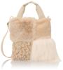 Nananoel Poppy Eco-Fur Patchwork 2-Way Mini Shoulder Bag, 2353311005, Ivory (202)