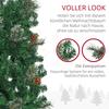 Artificial Christmas Tree, Slim, Pine Cone Design, Flame Retardant, 54 X 195 Cm, Green