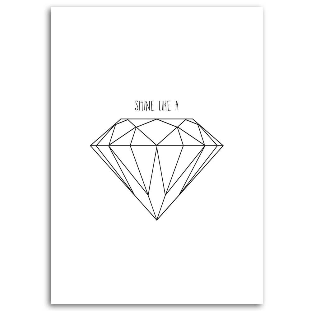 Obraz na plátně, Kreslený diamant