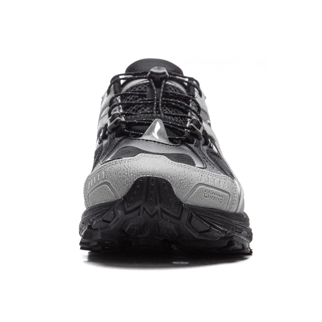 Li Ning Fuyao 2.0 Trail V2 Slip Resistant Abrasion Resistant Low Top Running Shoes Men's Black Gray ARXU023-2