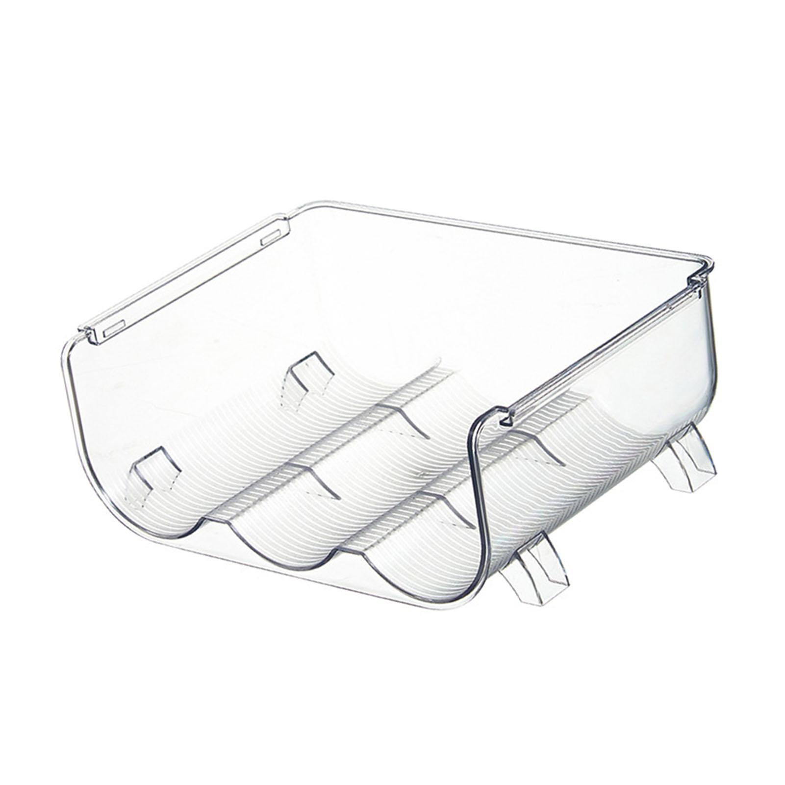 

Органайзер для бутылок с водой Штабелируемый Прозрачный 3 слота Настольная подставка-держатель для бутылок с водой для кухни офисного шкафа