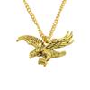 Collana con ali d'aquila retrò in acciaio inossidabile da uomo, ciondolo animale aquila dominante industria pesante, gioielli alla moda, regalo