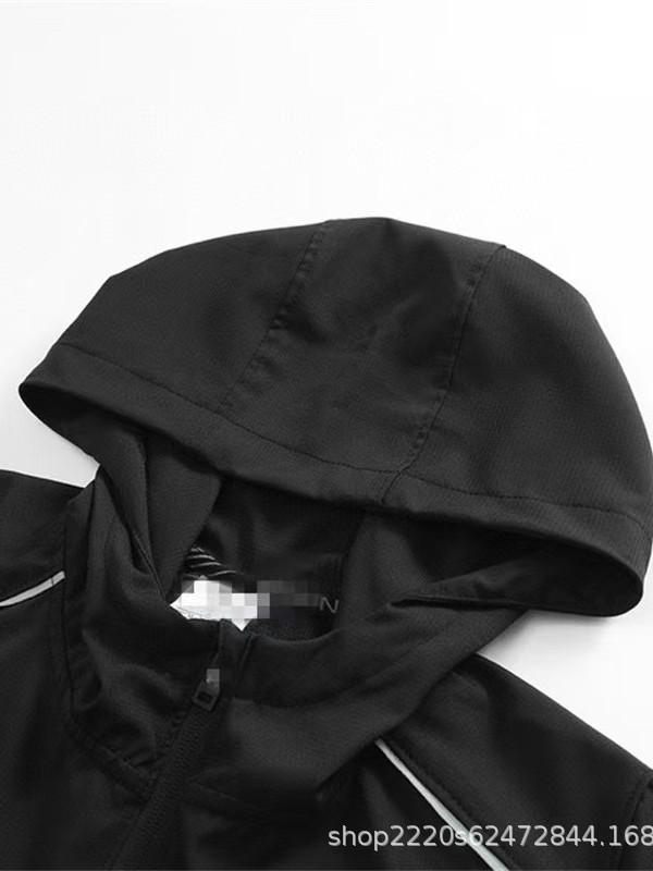 Giacca da Corsa con Cappuccio ad Asciugatura Rapida da Uomo - Giacca a Vento per Primavera/Autunno, Outdoor e Ciclismo
