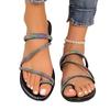 Fashion Woman Shoes 2025 New Set of Toes Women's Slippers Fashion Crystal Beach Casual Slippers Women Summer Plus Size Flat Sandals