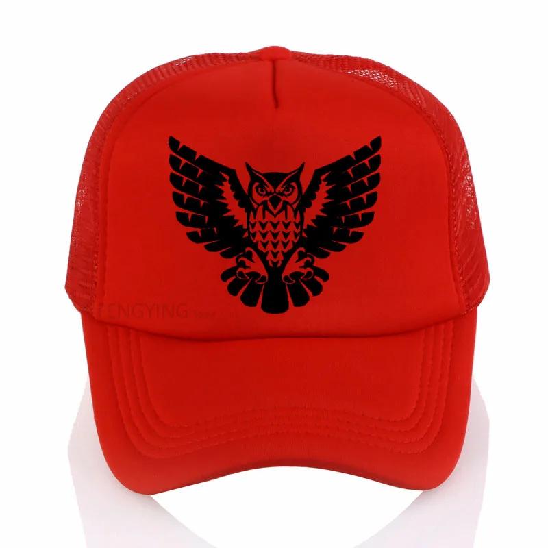 Fashion owl bird baseball cap summer mesh trucker cap Casual Adjustable sports hat