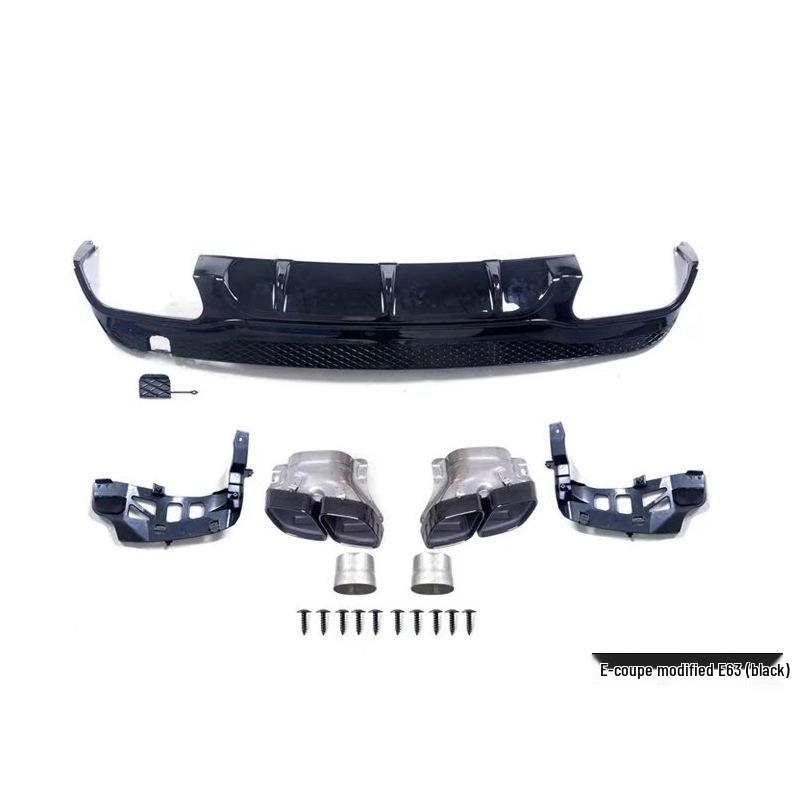 Rear Lip Diffuser with Quad Tailpipes for 14-15 Mercedes-Benz E-Class Coupe AMG E53/E63
