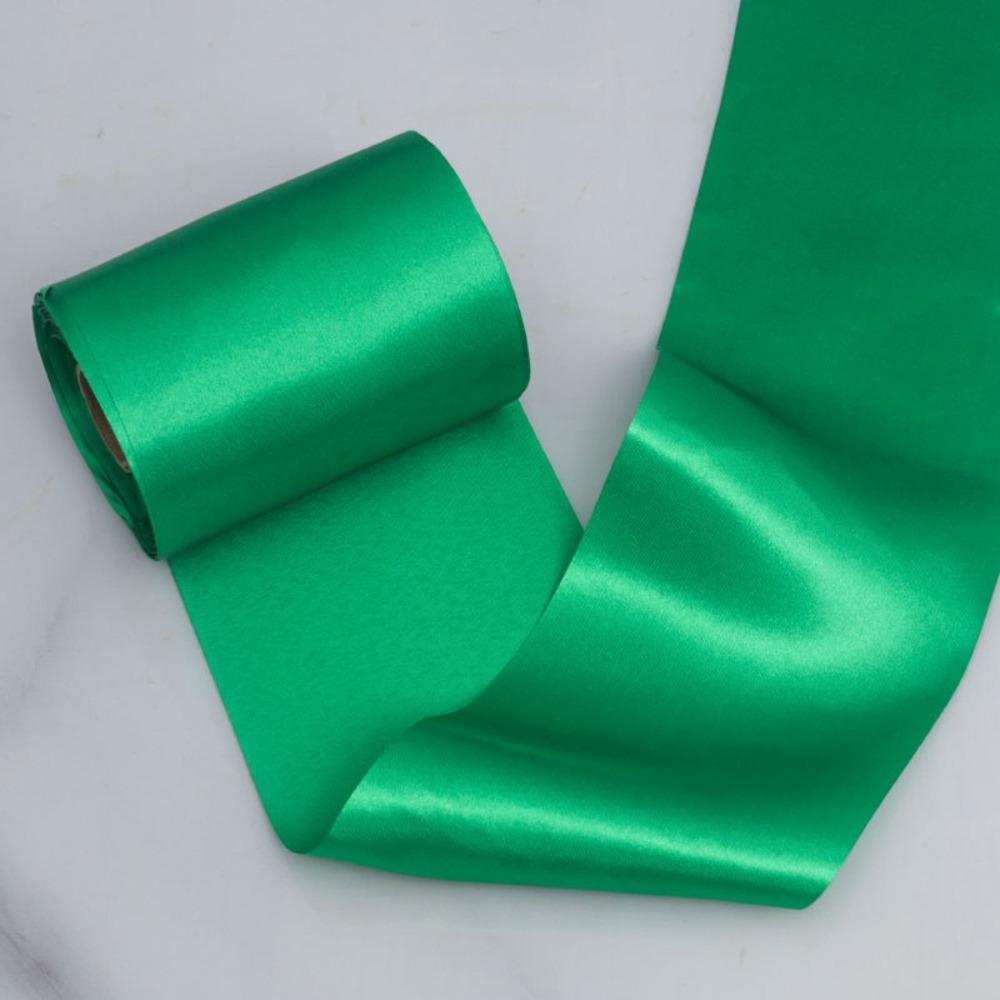 New 15cm Width Satin Ribbon 20 Meters Roll Satin Material DIY Crafts Ribbon Simple Solid Color Decorative Ribbon Gift Wrapping L зелёный
