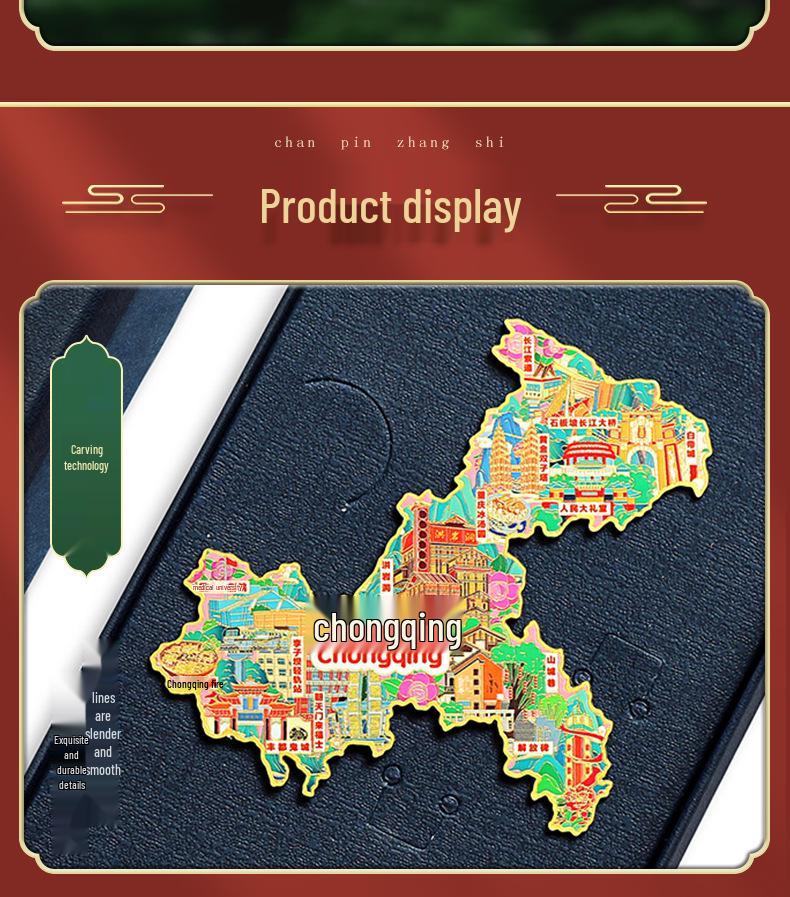 Zhenjiang Travel Souvenir Set: Metal Fridge Magnet, Maoshan Pot Lid Noodles, Jinshan Temple USB Drive, Vinegar Museum Keepsake