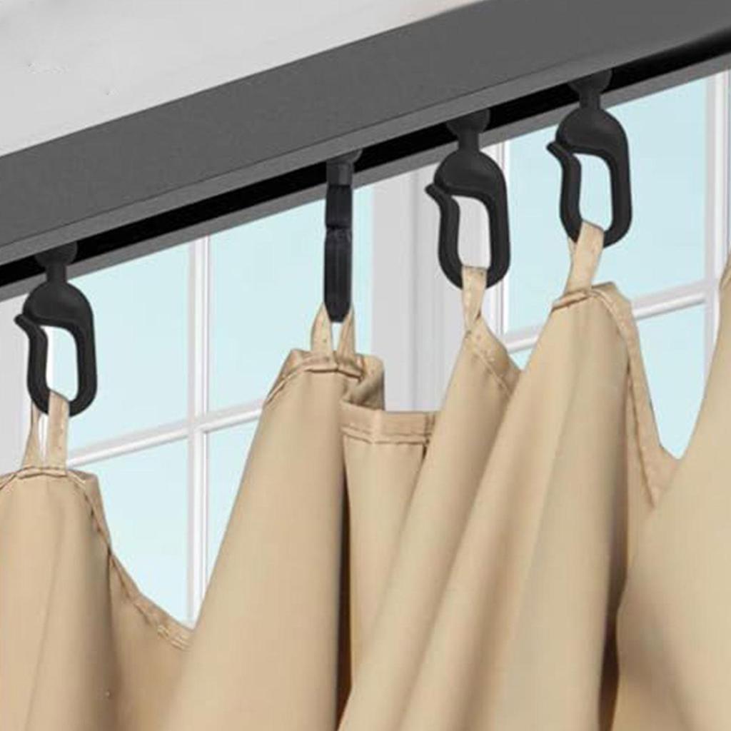 50 Pieces Gazebo Curtain Track Heavy Duty Drapery Hooks Windproof Invisible Netting Hanger Outdoor Gazebo Hardware for Camping
