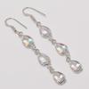Natural White Topaz Gemstone 925 Sterling Silver Jewelry Earring 2.68" AEE-11279